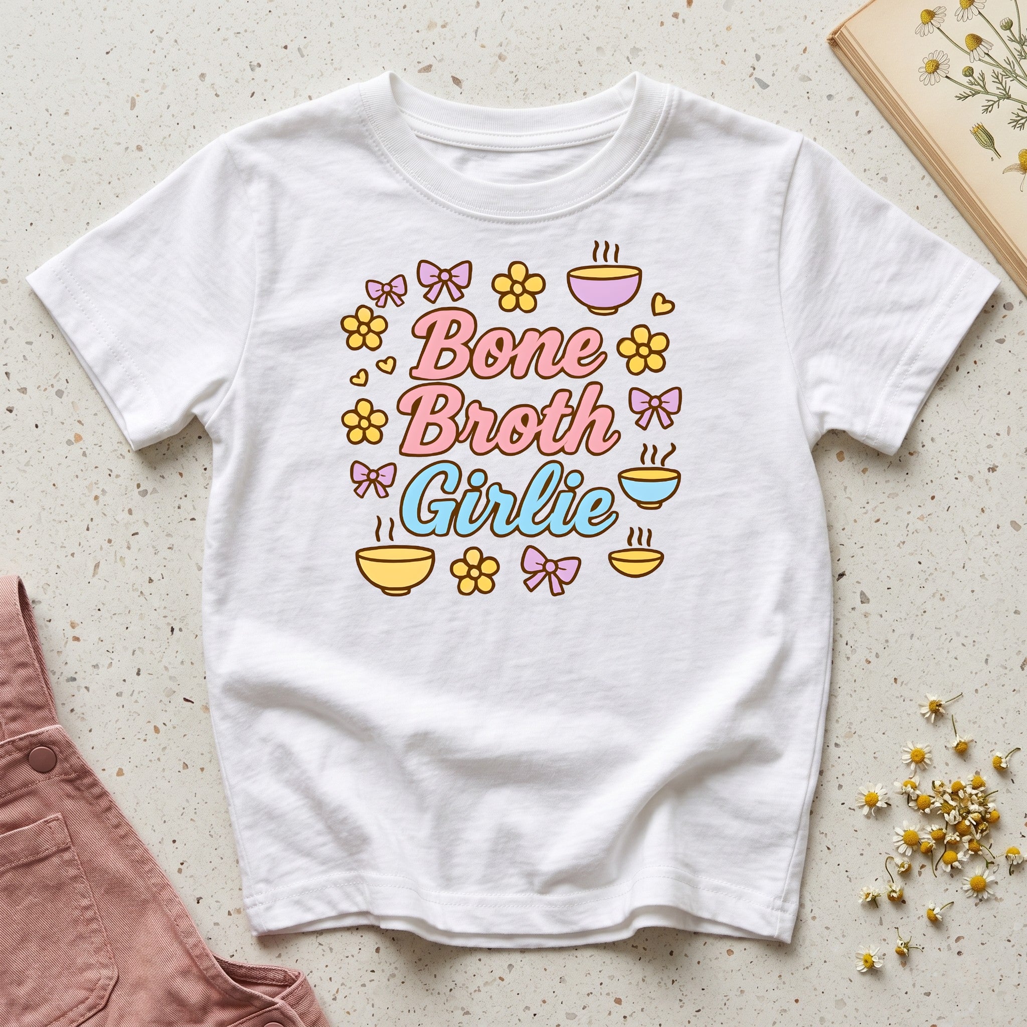 Kids: "Bone Broth Girlie" Organic T-Shirt