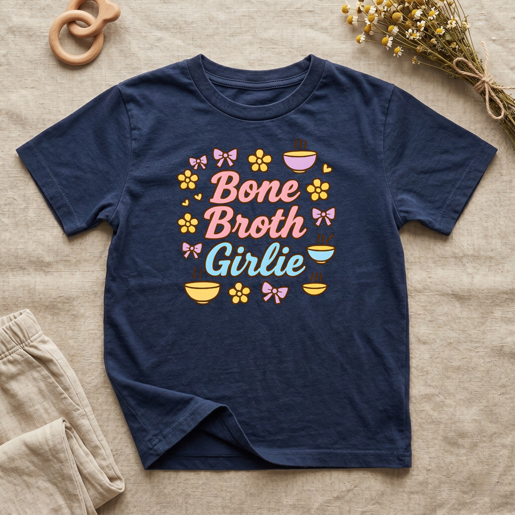 Kids: "Bone Broth Girlie" Organic T-Shirt