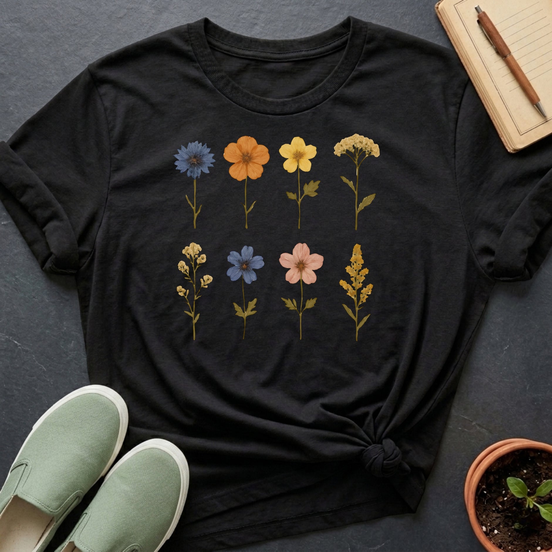Pressed Flowers II Organic T-Shirt