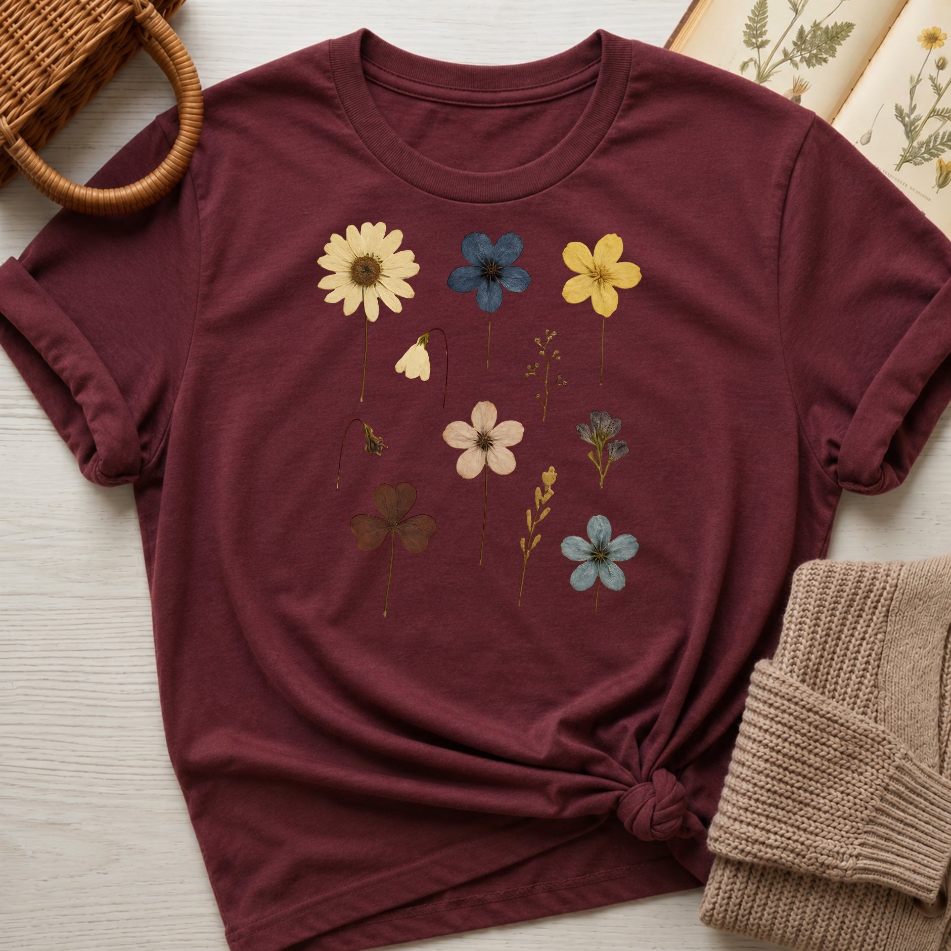 Pressed Flowers I Organic T-Shirt