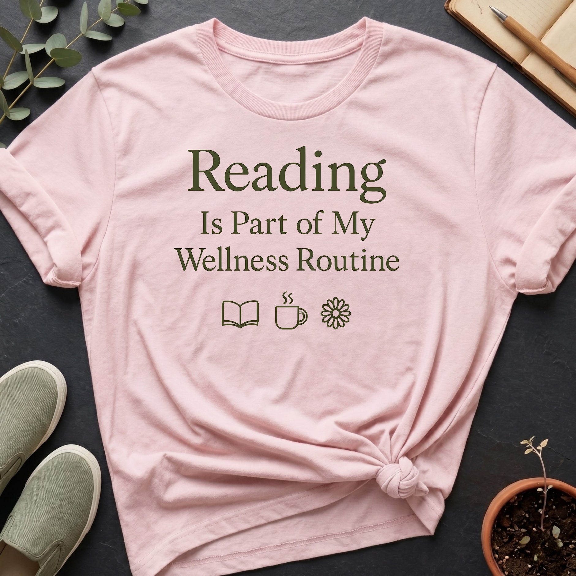 Reading Is My Wellness Routine Organic T-Shirt