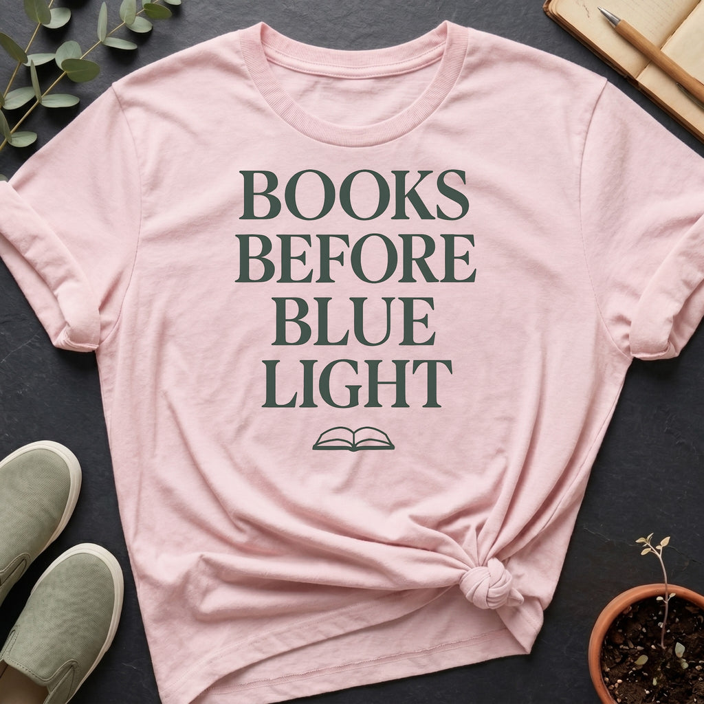Books Before Blue Light Organic T-Shirt