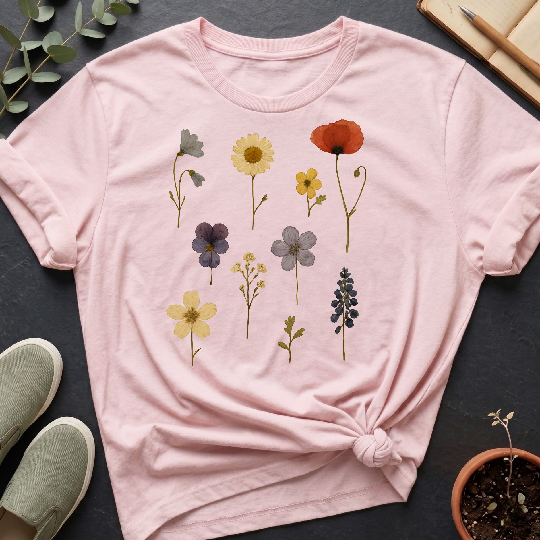 Pressed Flowers III Organic T-Shirt
