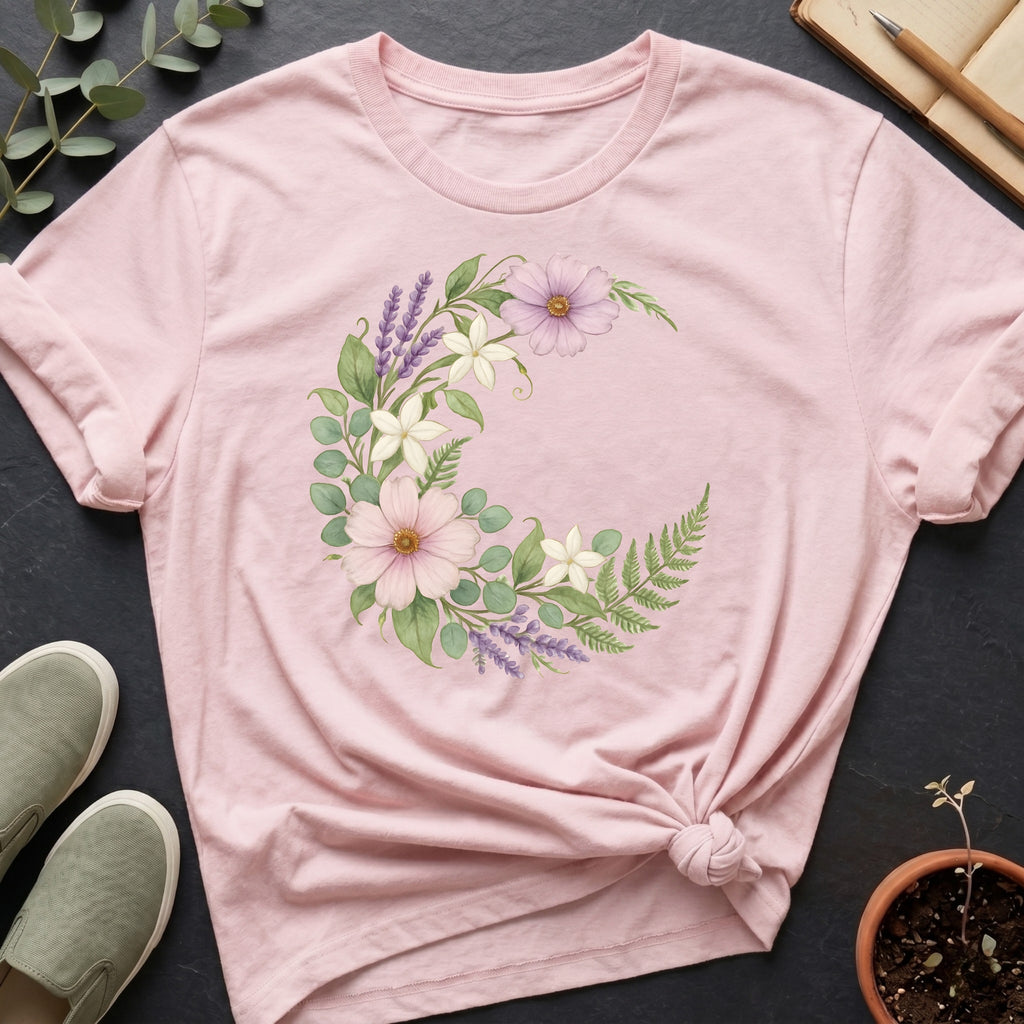 Floral Moon Organic T-Shirt