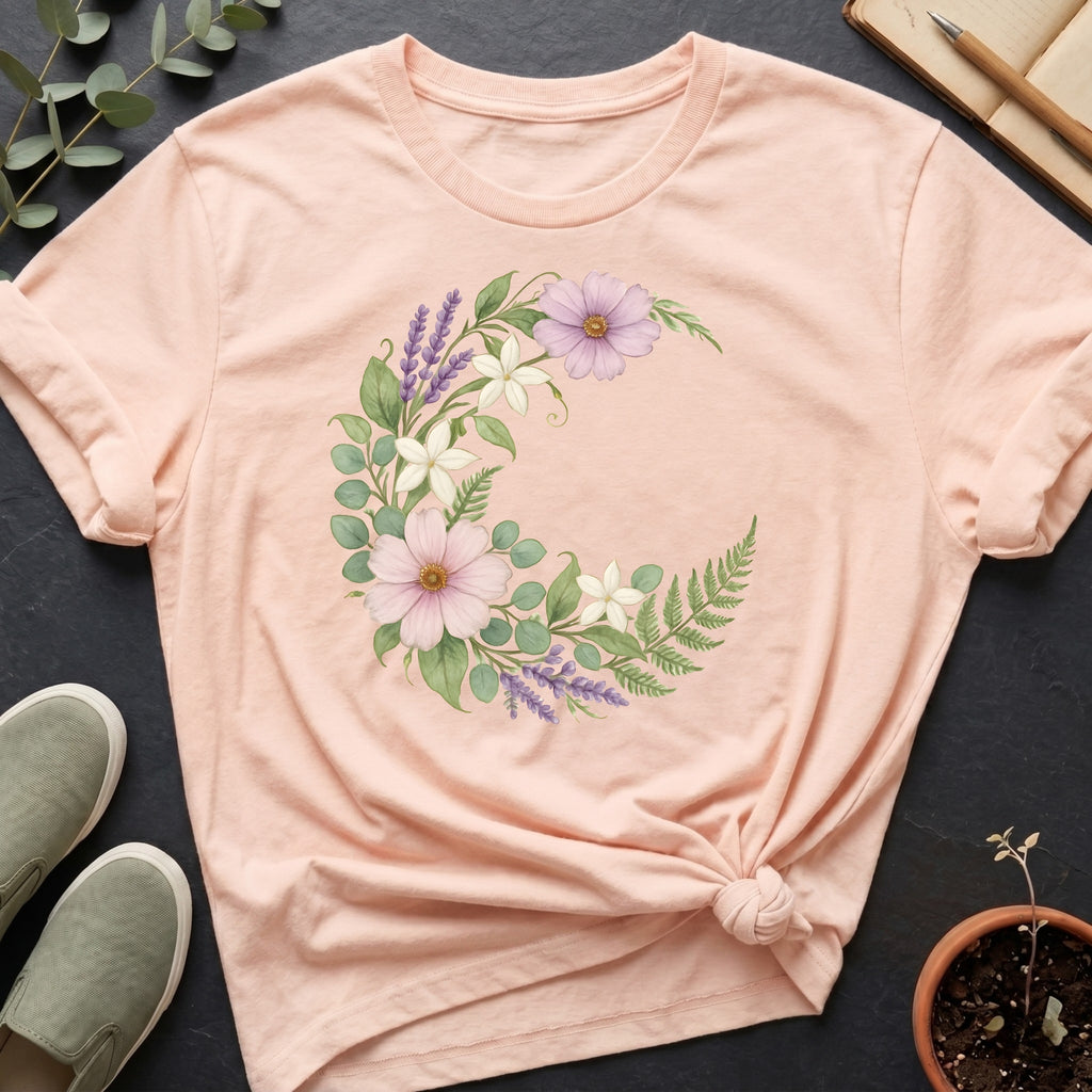Floral Moon Organic T-Shirt