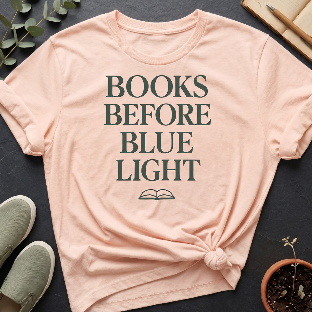 Books Before Blue Light Organic T-Shirt