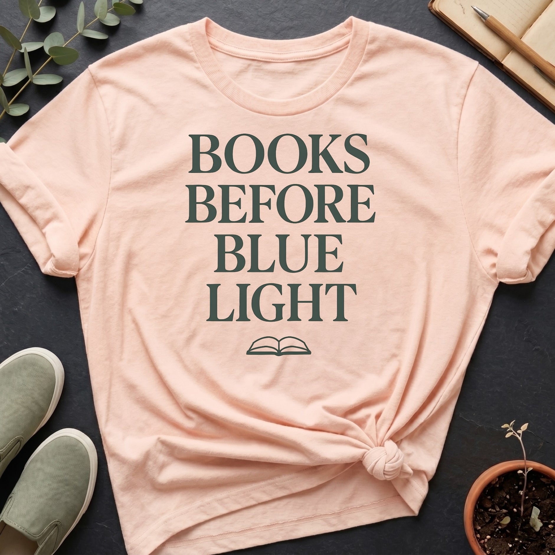 Books Before Blue Light Organic T-Shirt