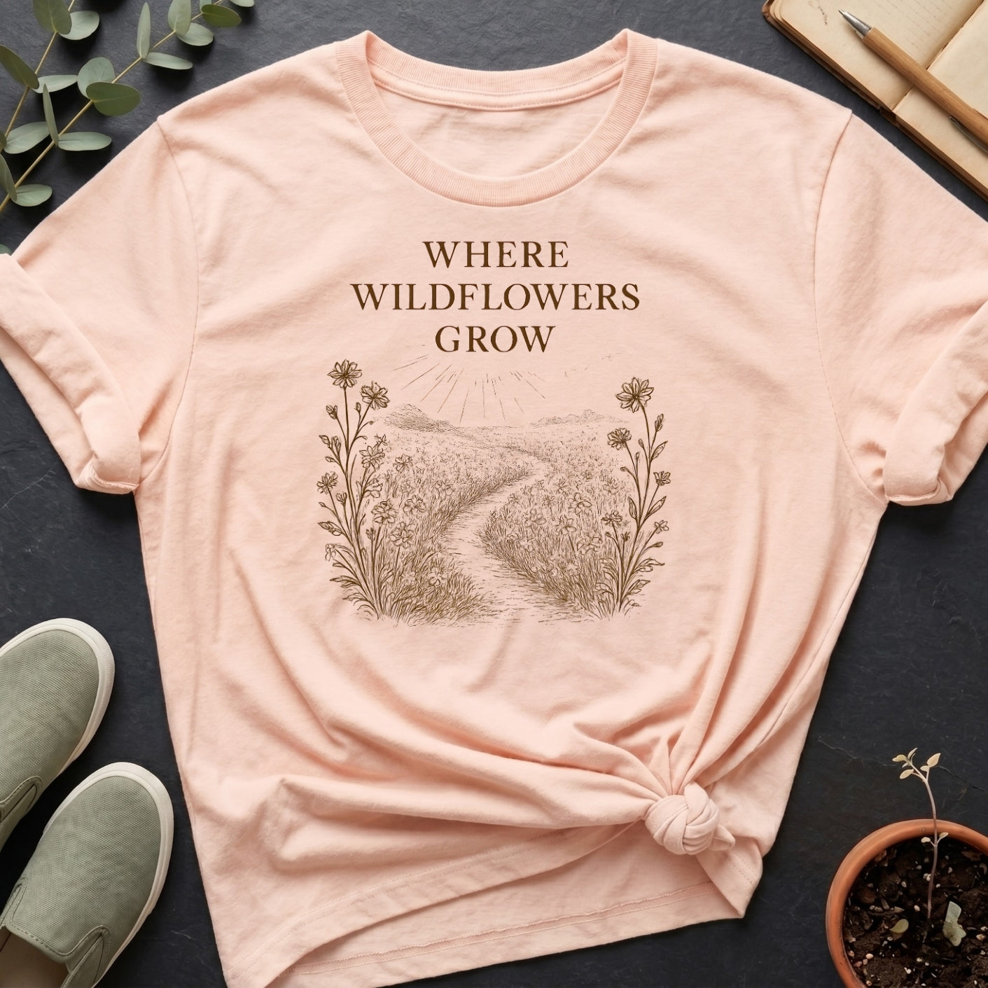 Wildflowers Grow Organic T-Shirt