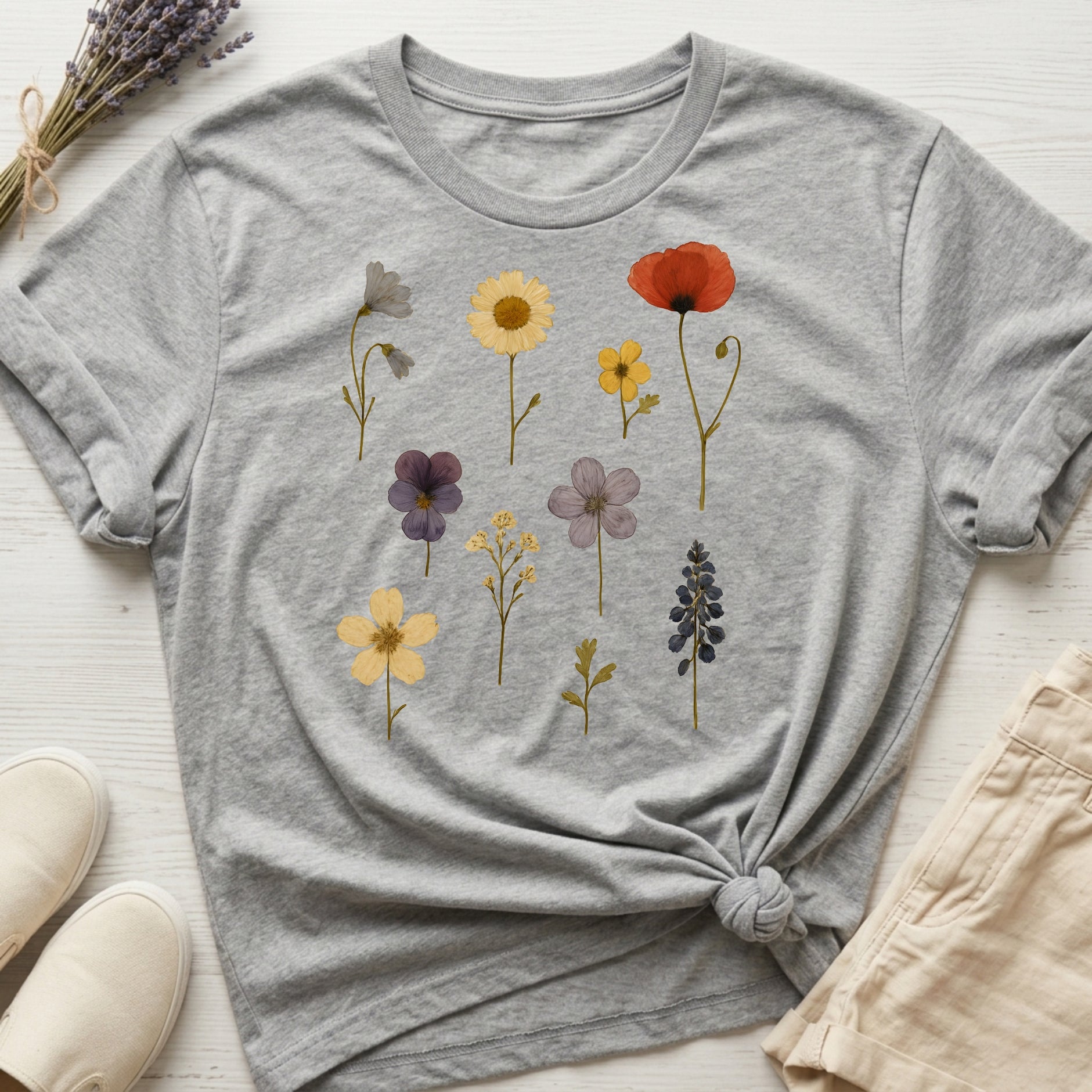 Pressed Flowers III Organic T-Shirt