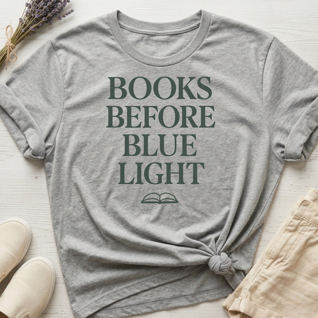 Books Before Blue Light Organic T-Shirt