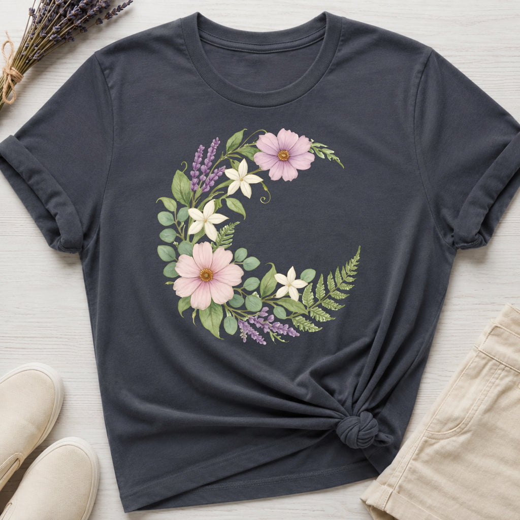 Floral Moon Organic T-Shirt