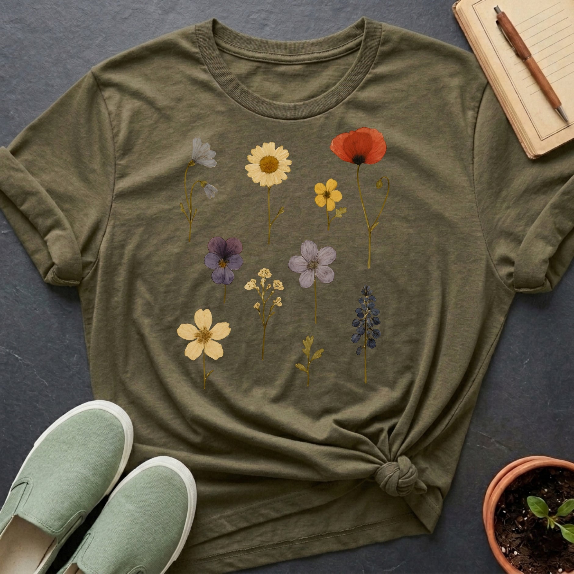 Pressed Flowers III Organic T-Shirt