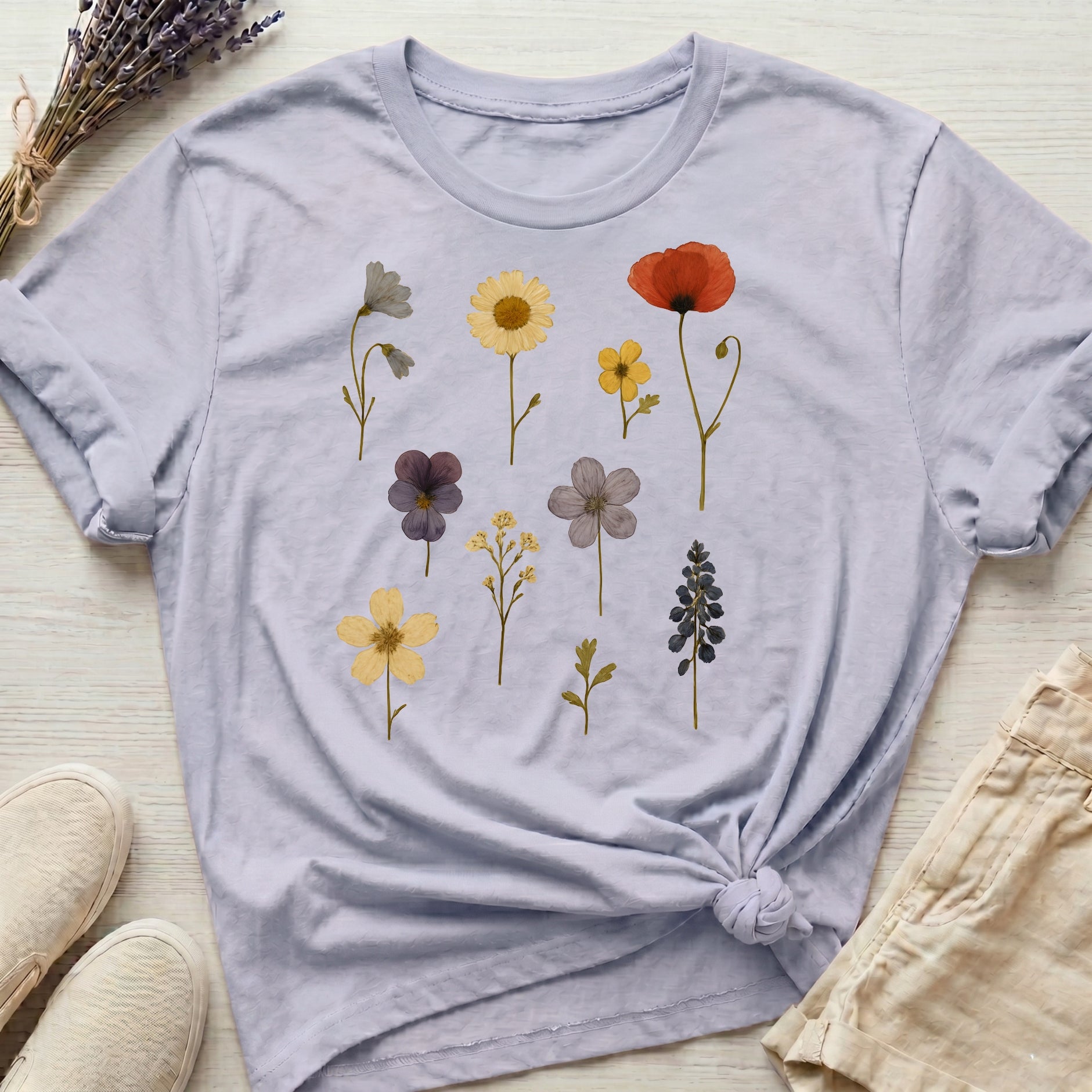 Pressed Flowers III Organic T-Shirt