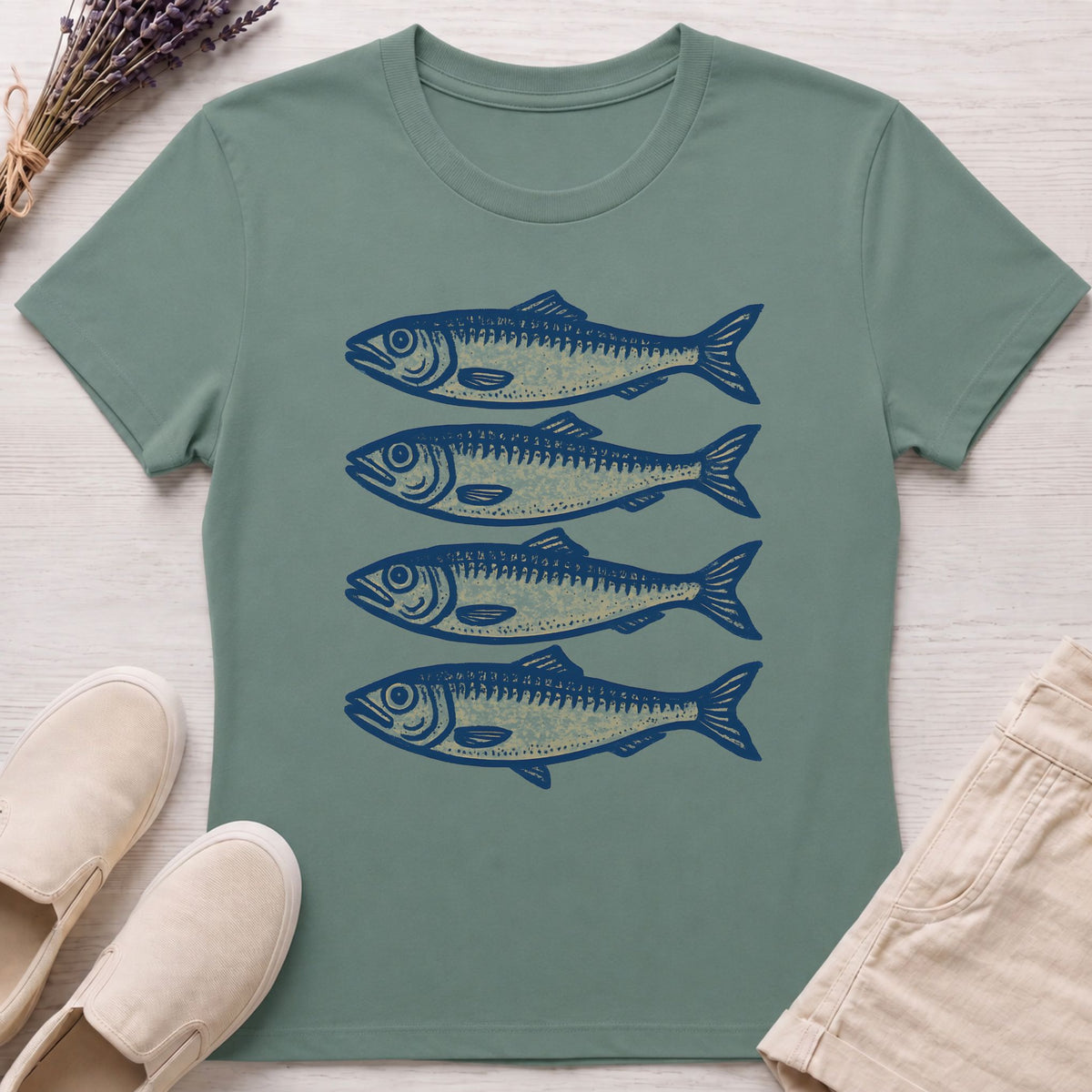 90's Vintage Fish Organic T-Shirt