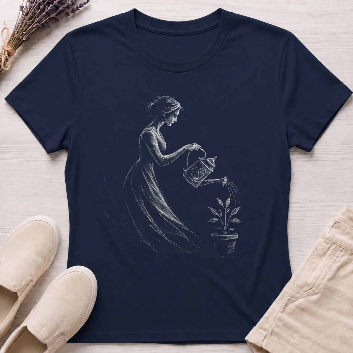 Vintage Watering Organic T-Shirt
