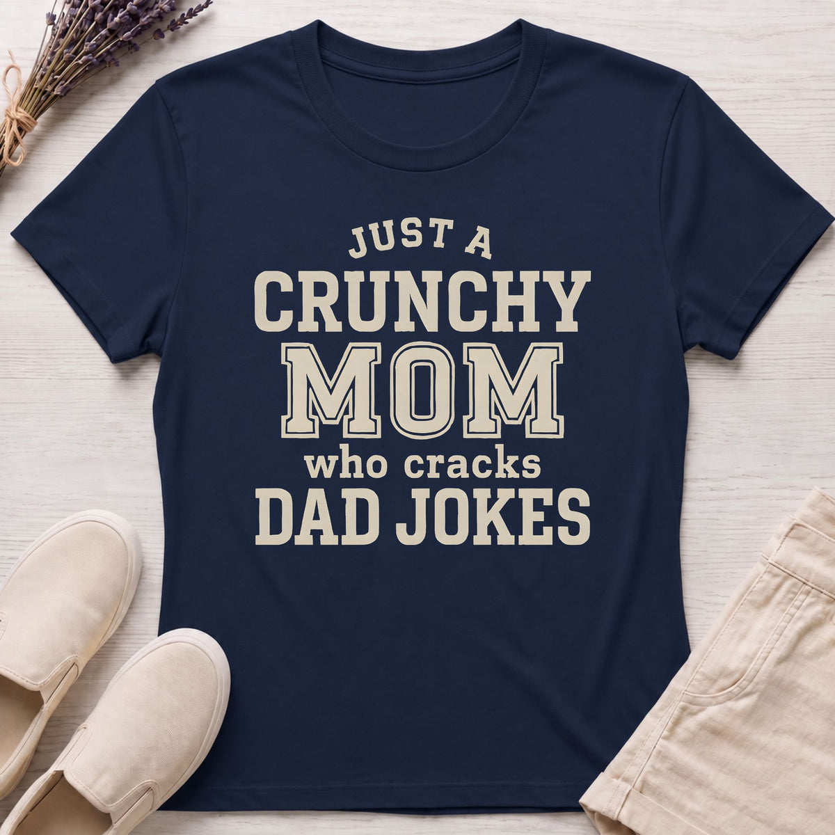 Crunchy Mom Jokes Organic T-Shirt
