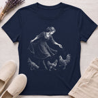 Vintage Feeding Chickens Organic T-Shirt
