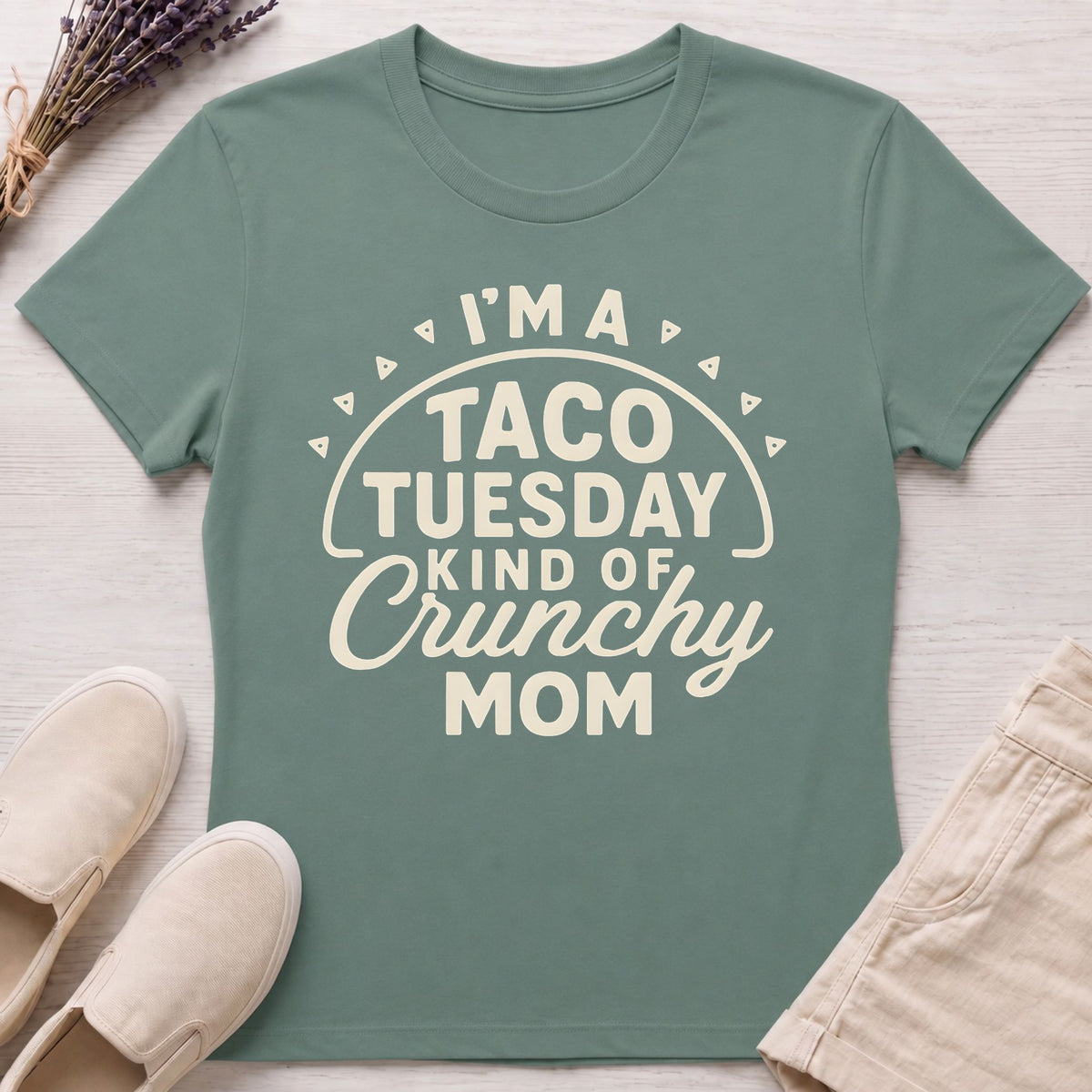 Taco Crunchy Mom Organic T-Shirt