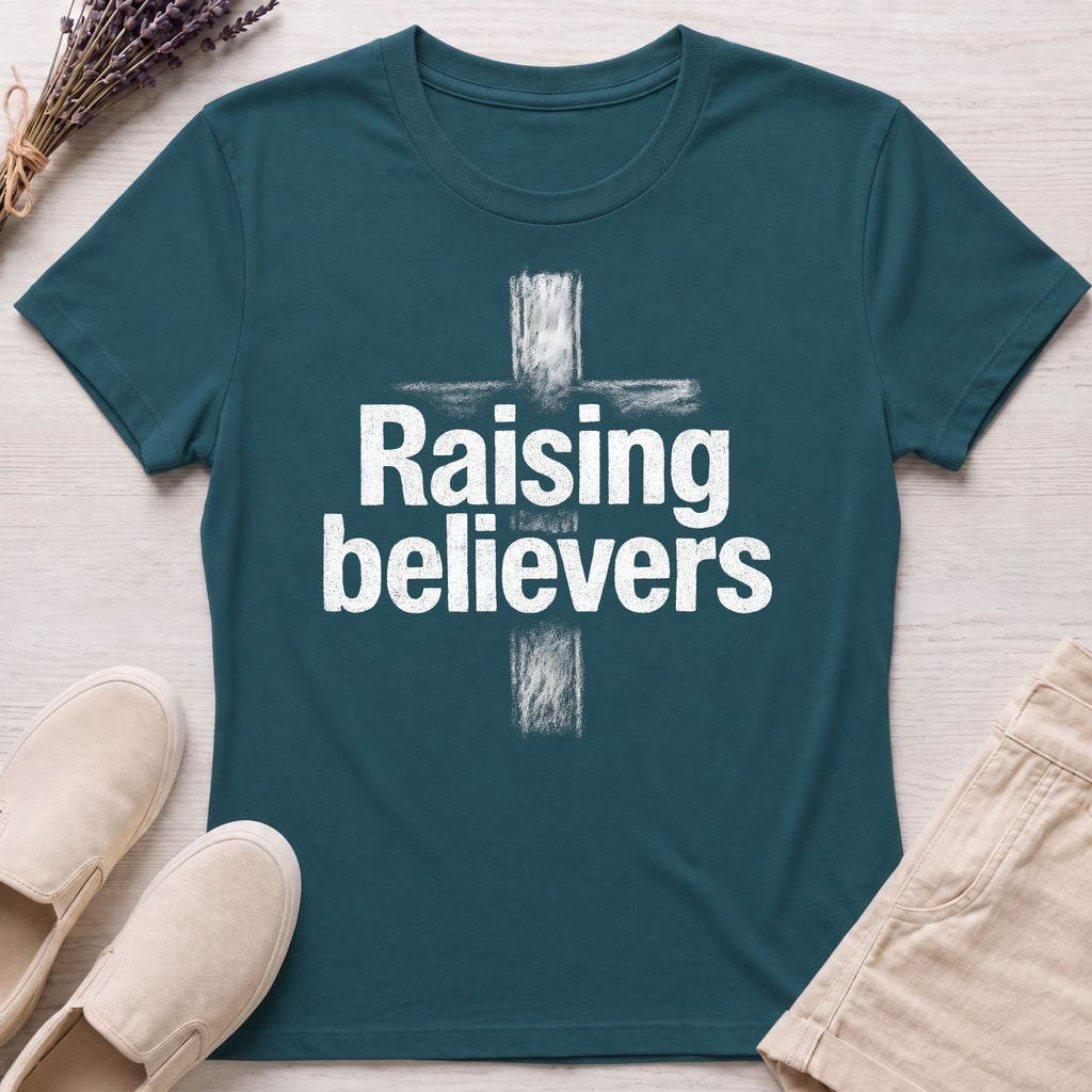 Raising Believers Cross Organic T-Shirt