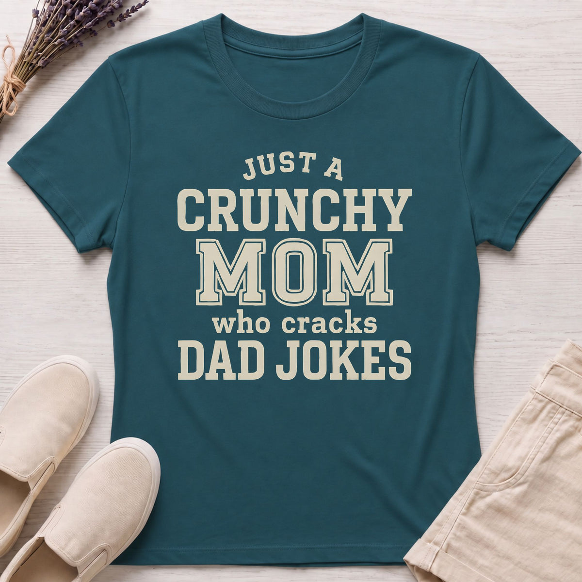 Crunchy Mom Jokes Organic T-Shirt