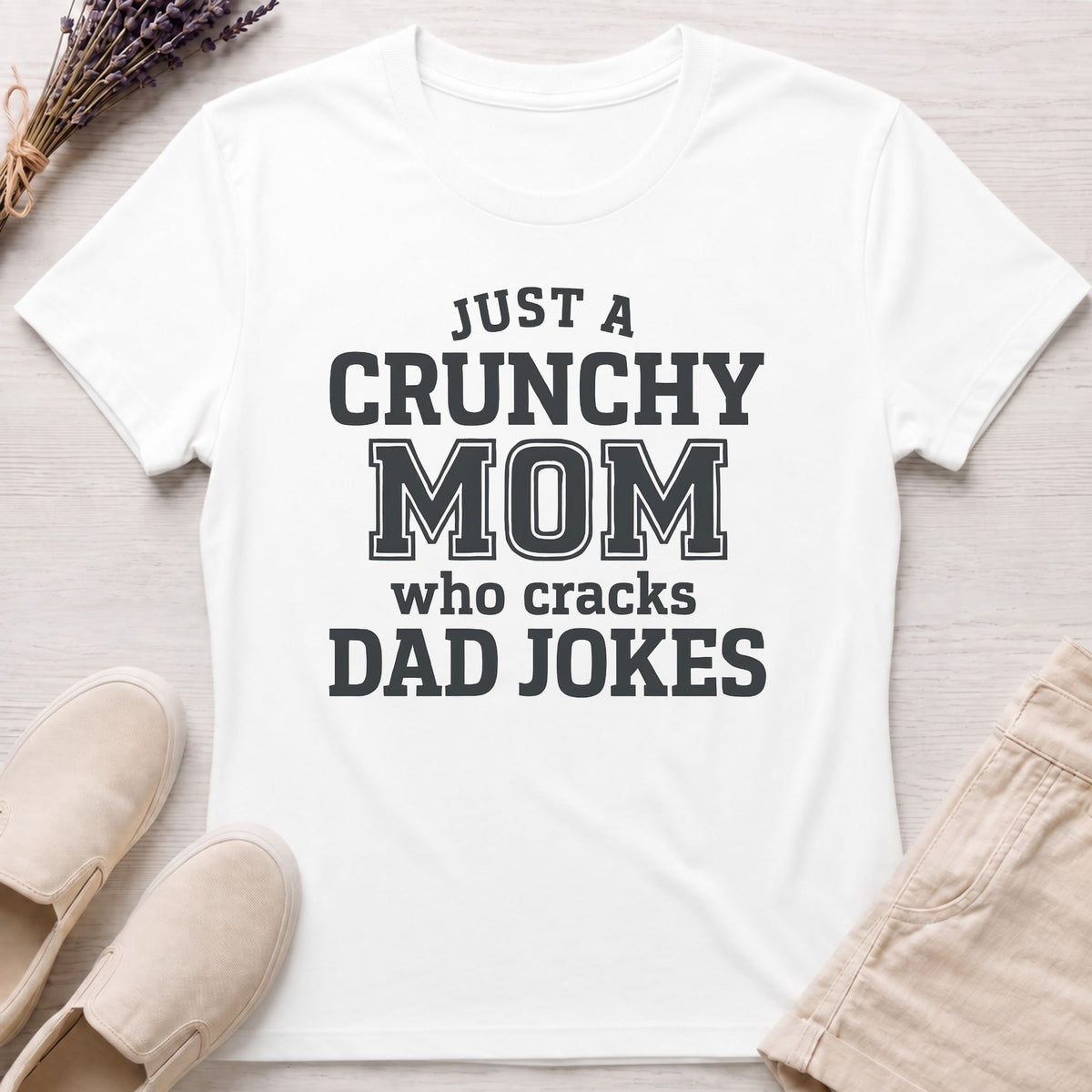 Crunchy Mom Jokes Organic T-Shirt