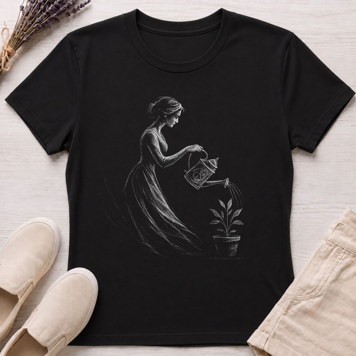 Vintage Watering Organic T-Shirt