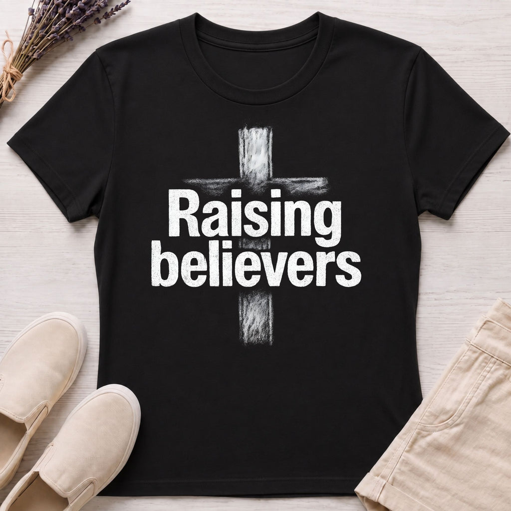 Raising Believers Cross Organic T-Shirt