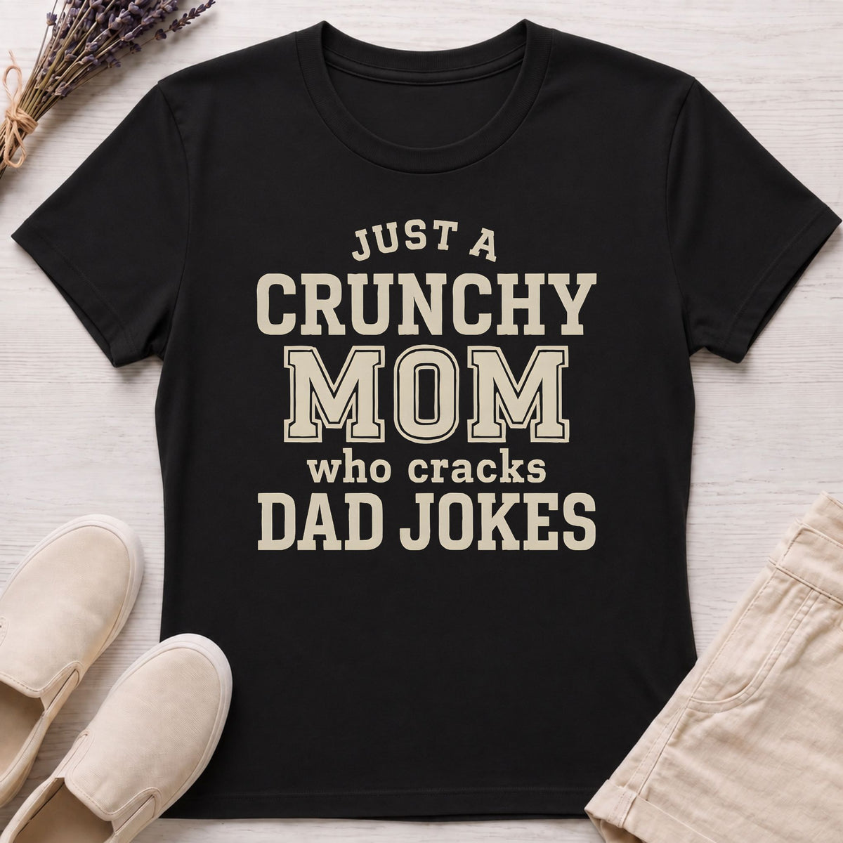 Crunchy Mom Jokes Organic T-Shirt