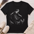 Vintage Feeding Chickens Organic T-Shirt