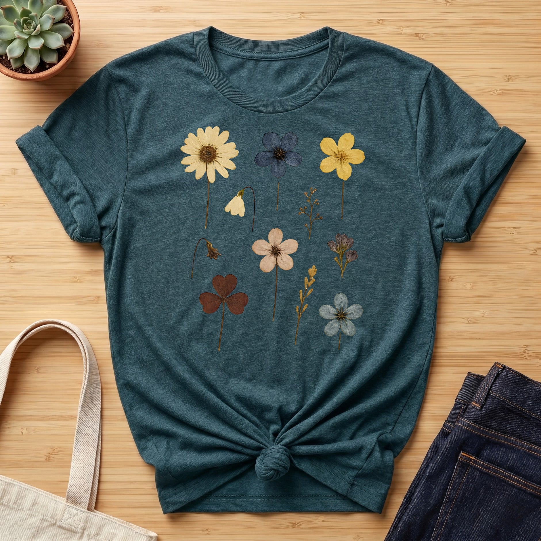 Pressed Flowers I Organic T-Shirt