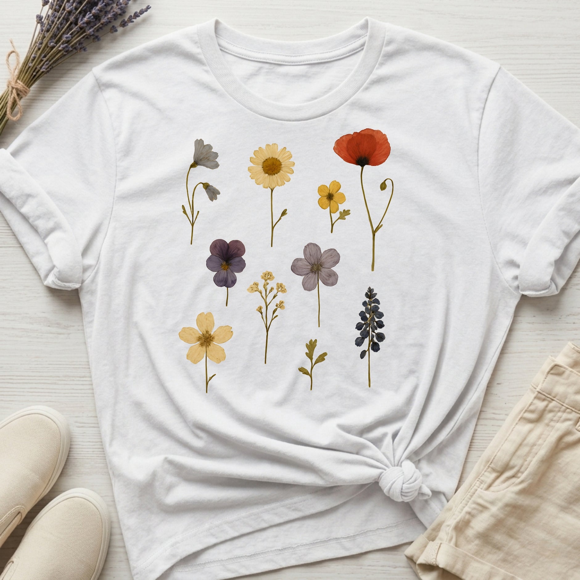 Pressed Flowers III Organic T-Shirt