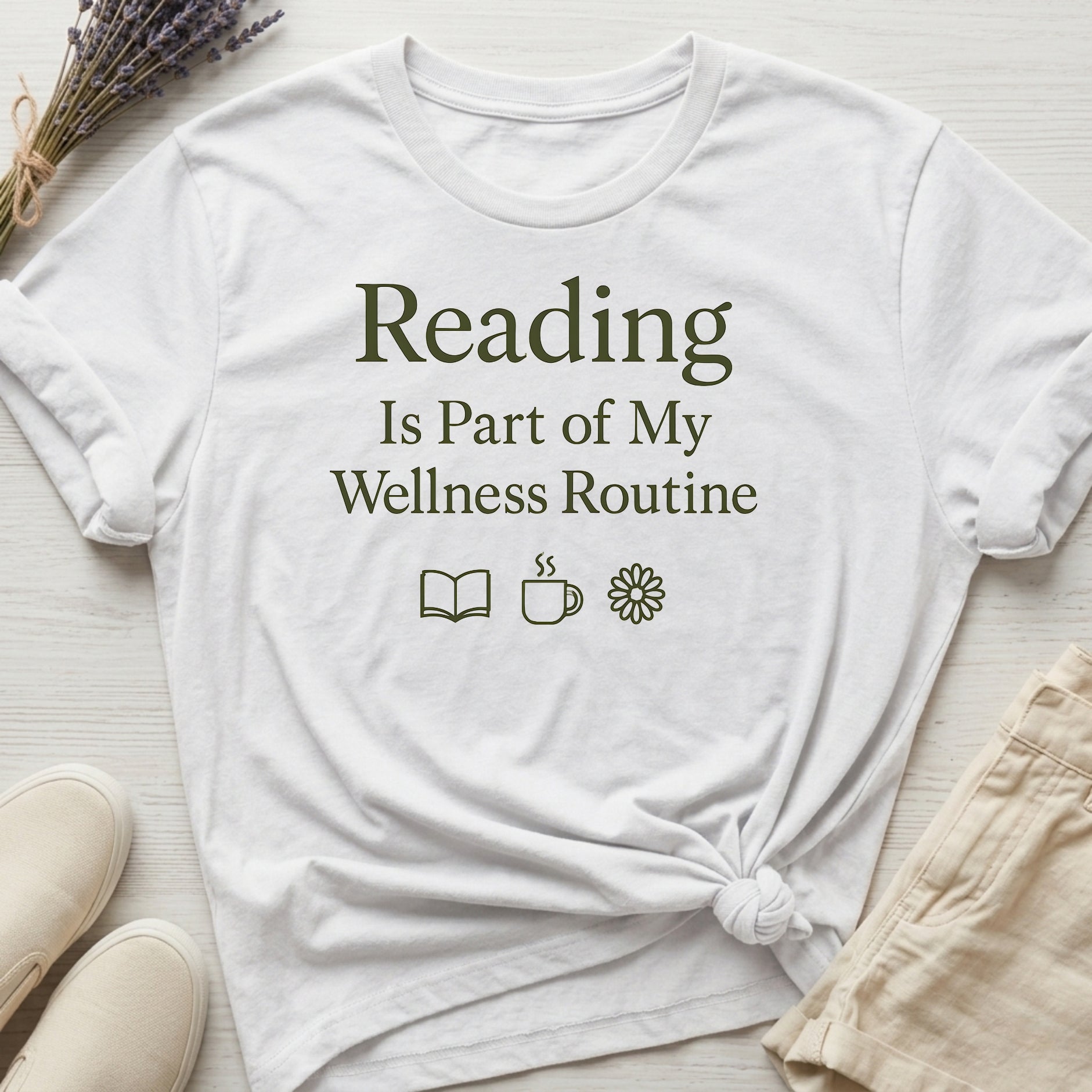 Reading Is My Wellness Routine Organic T-Shirt