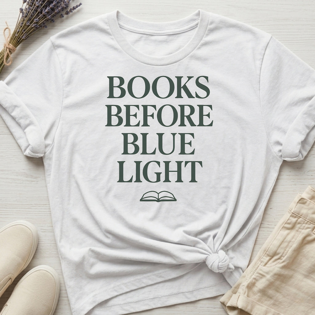 Books Before Blue Light Organic T-Shirt