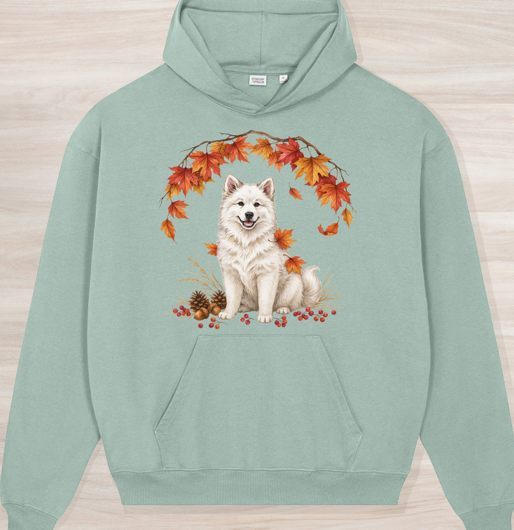 Fall Samoyed Organic Oversized Hoodie