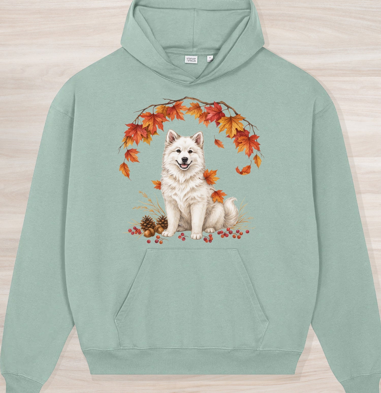 Fall Samoyed Organic Oversized Hoodie