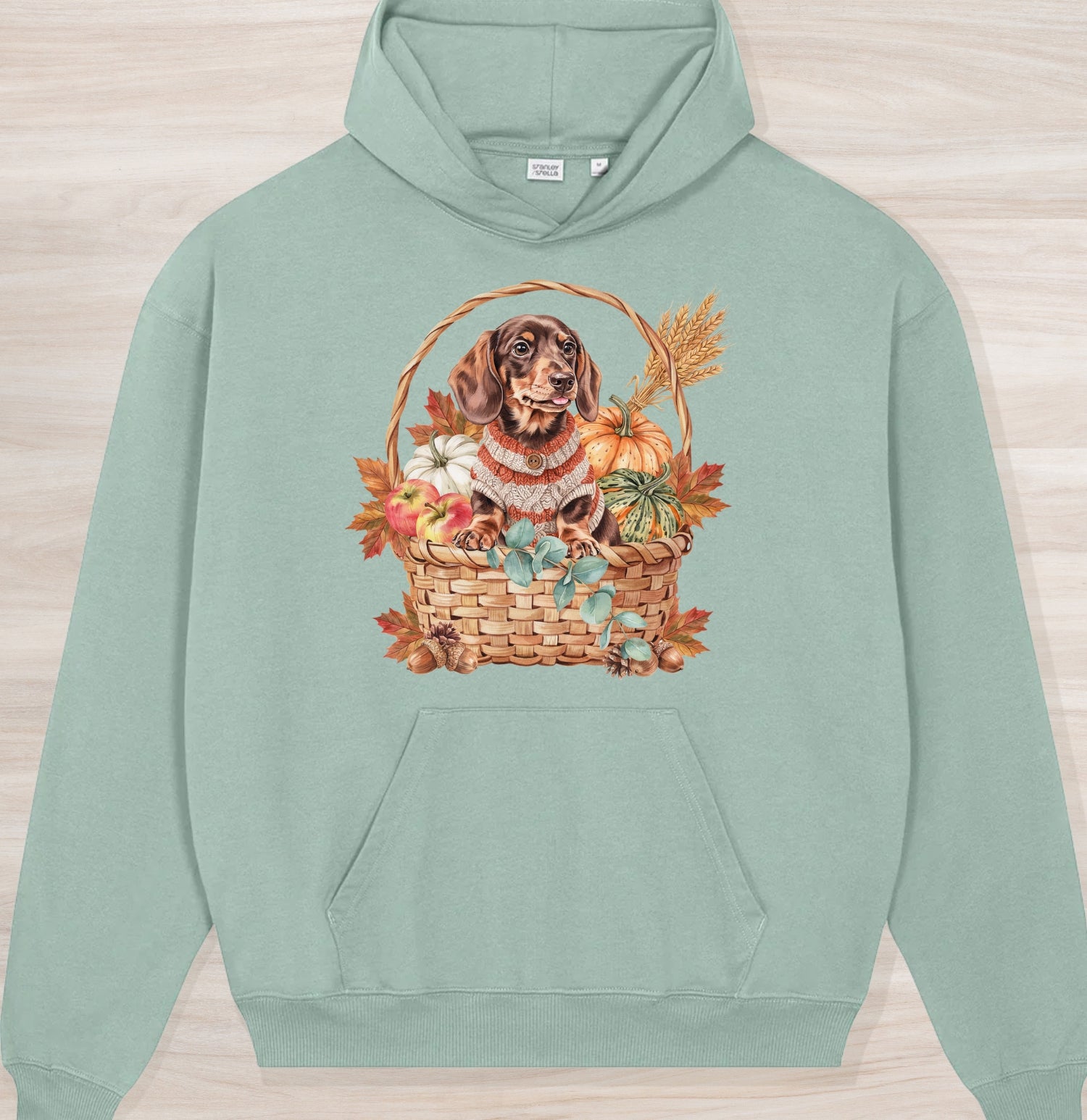 Fall Dachshund II Organic Oversized Hoodie
