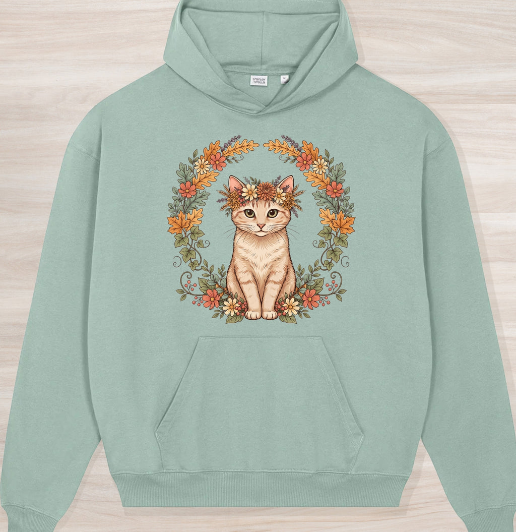 Fall Crown Kitten Organic Oversized Hoodie
