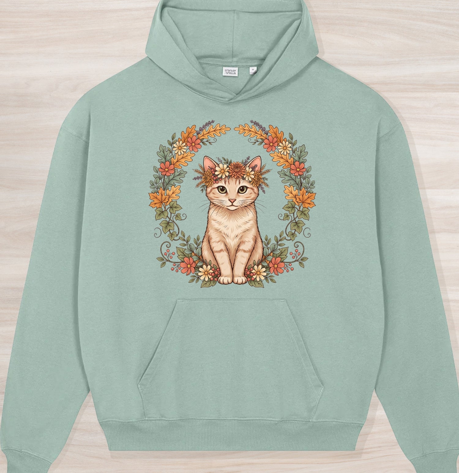 Fall Crown Kitten Organic Oversized Hoodie