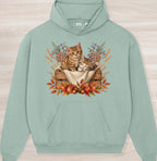 Fall Sleepy Kittens Organic Oversized Hoodie