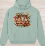 Fall Sleepy Kittens III Organic Oversized Hoodie