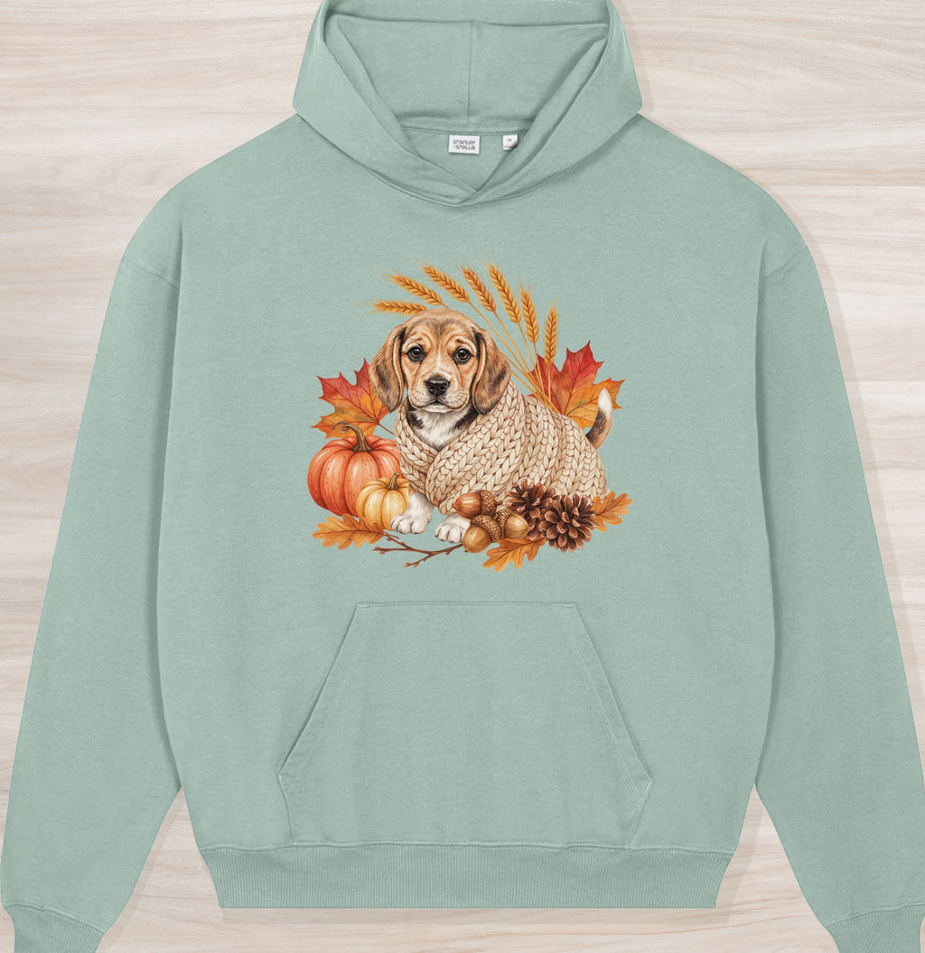 Fall Beagle Organic Oversized Hoodie