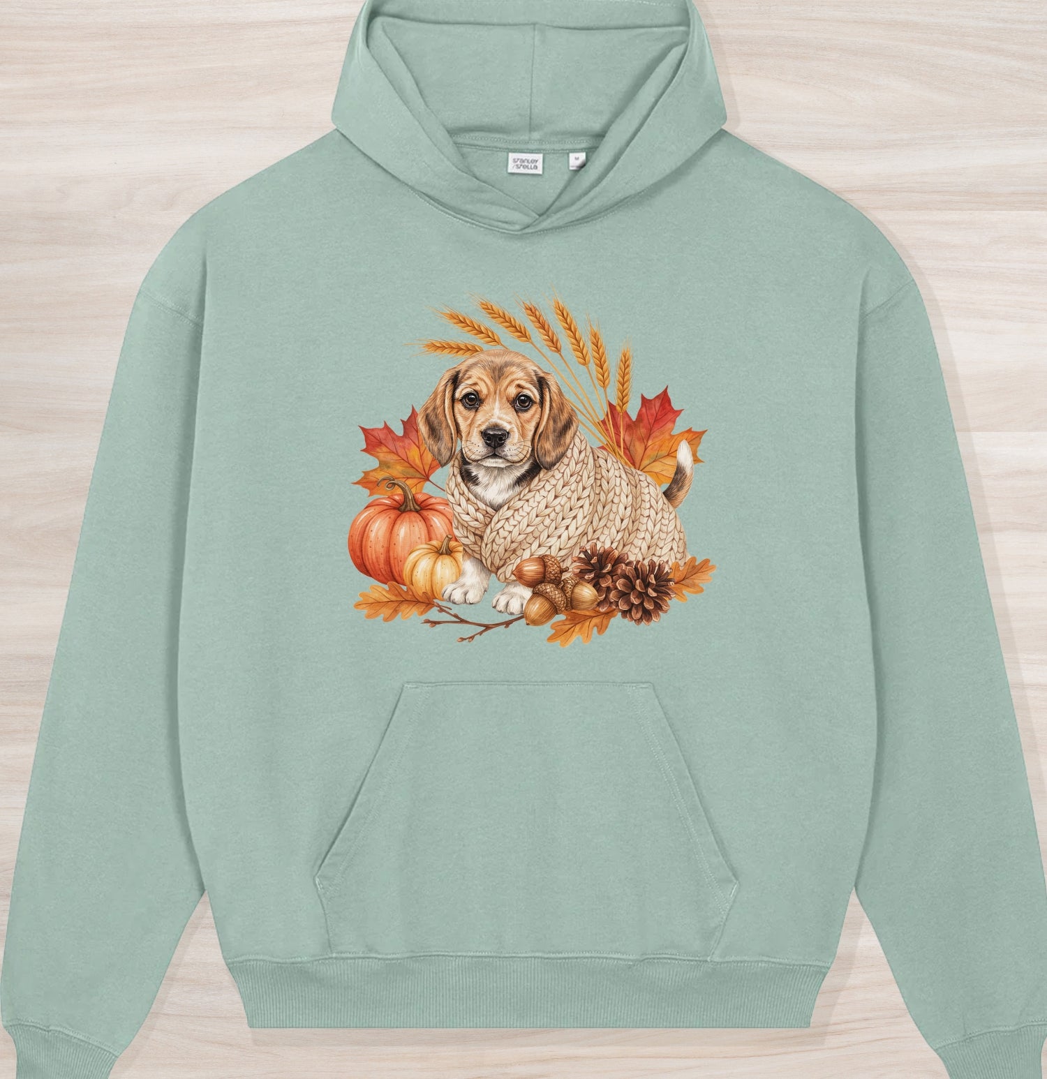 Fall Beagle Organic Oversized Hoodie