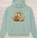Fall Nature Kitten Organic Oversized Hoodie