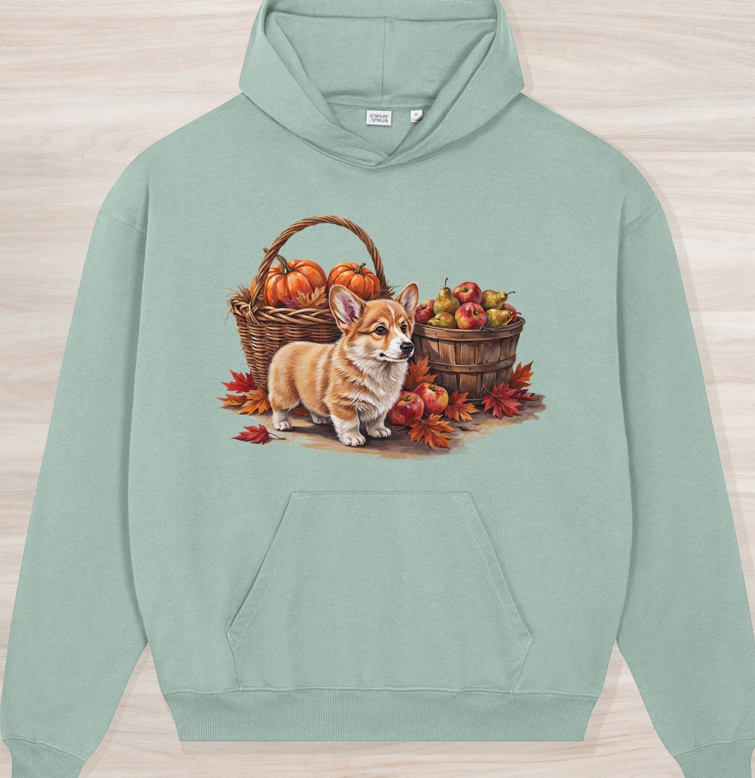Fall Corgi Organic Oversized Hoodie
