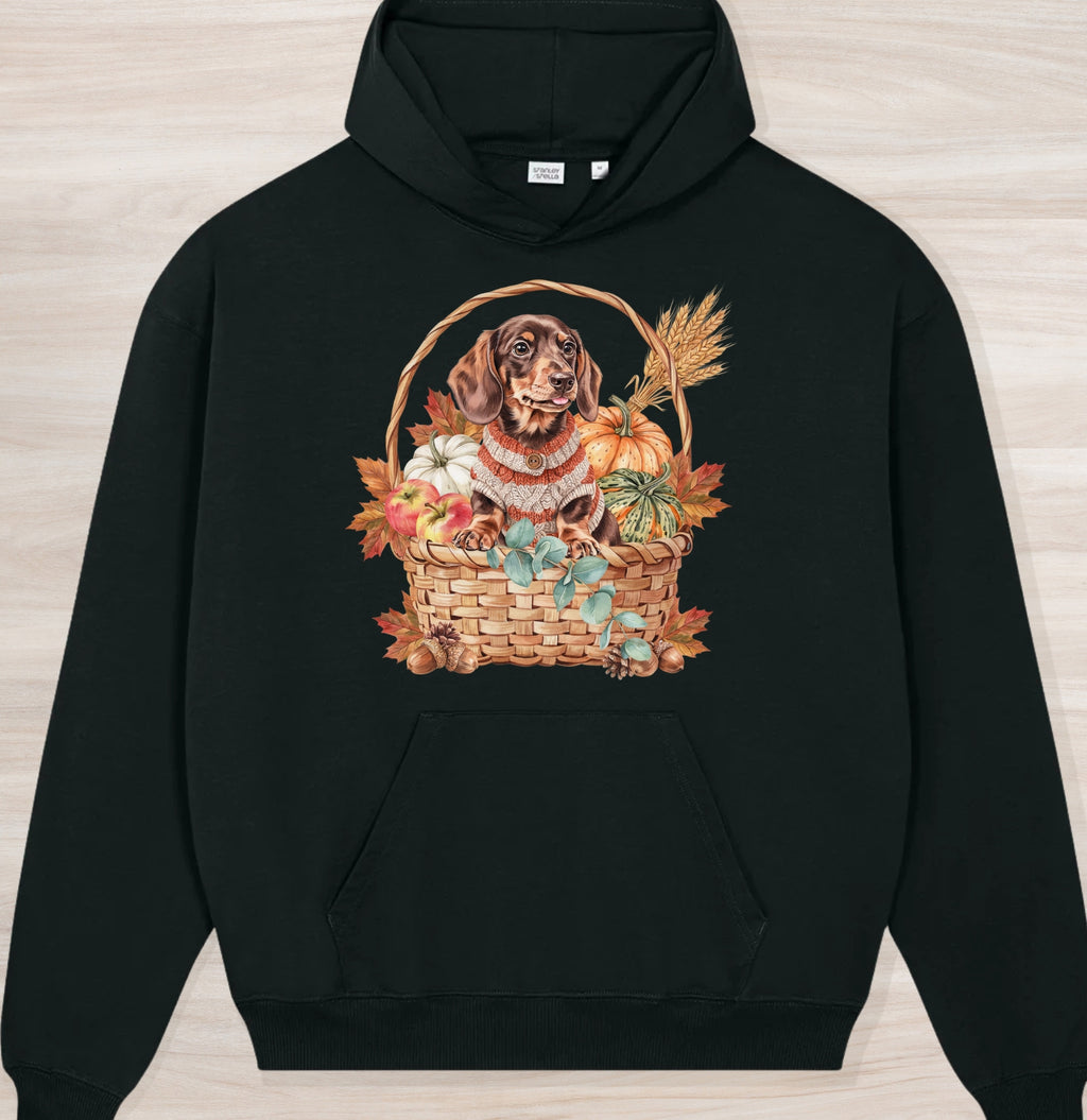 Fall Dachshund II Organic Oversized Hoodie