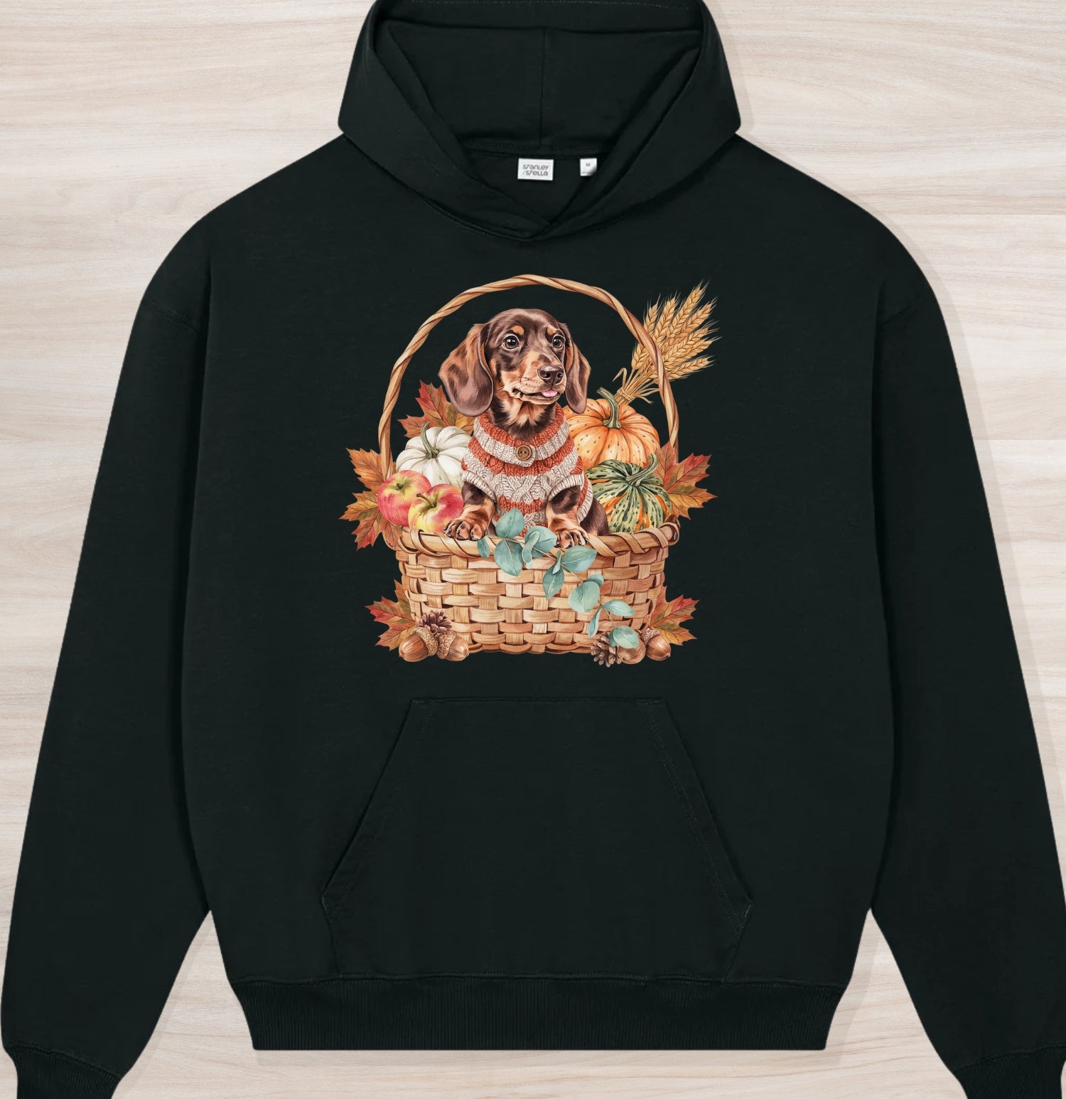 Fall Dachshund II Organic Oversized Hoodie