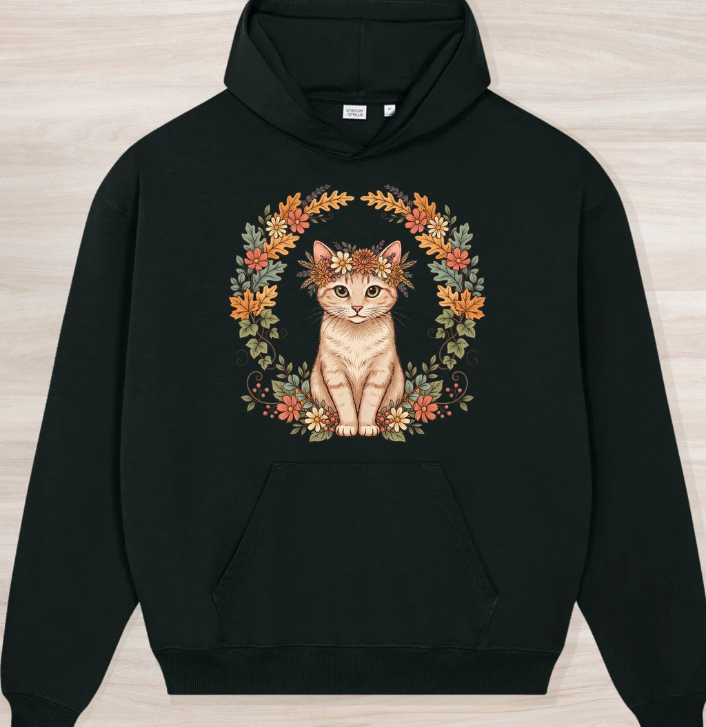 Fall Crown Kitten Organic Oversized Hoodie