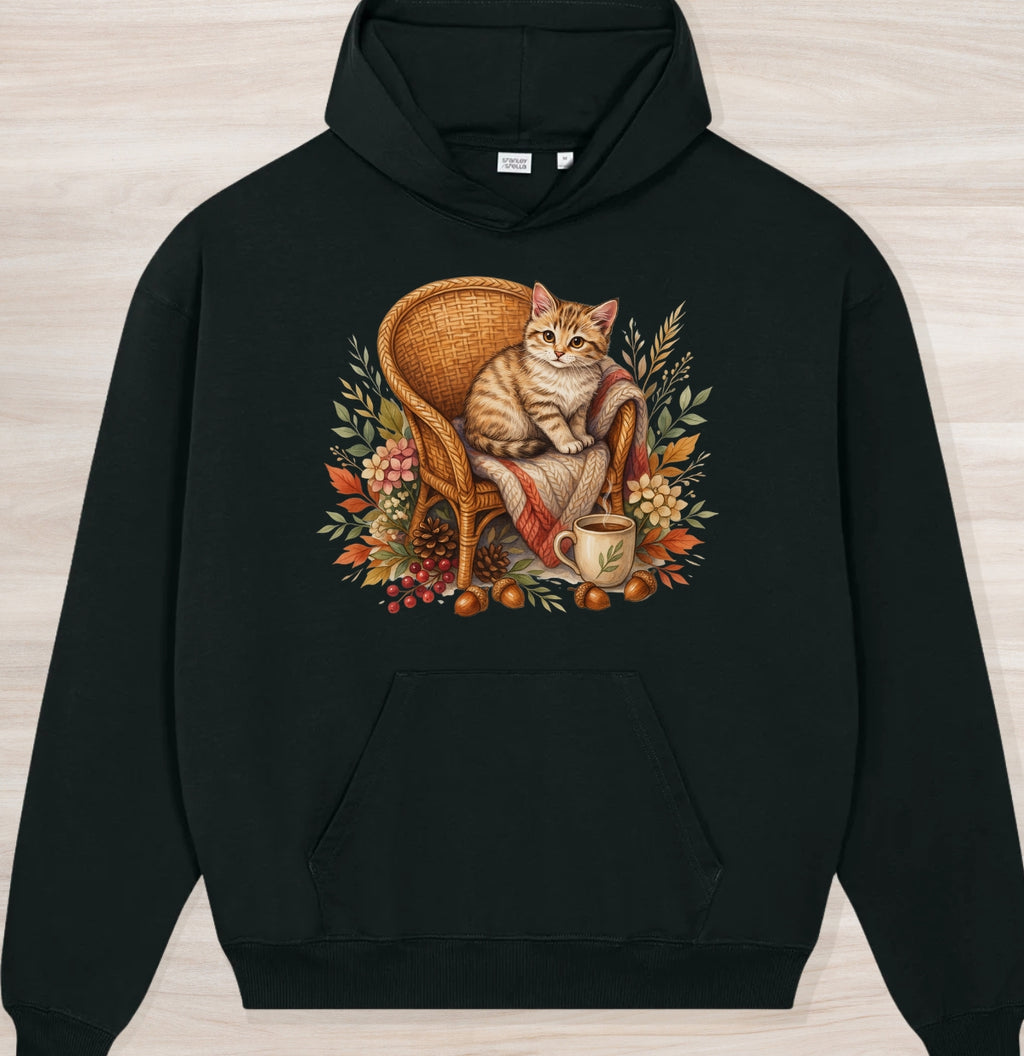 Fall Tiny Kitten Organic Oversized Hoodie