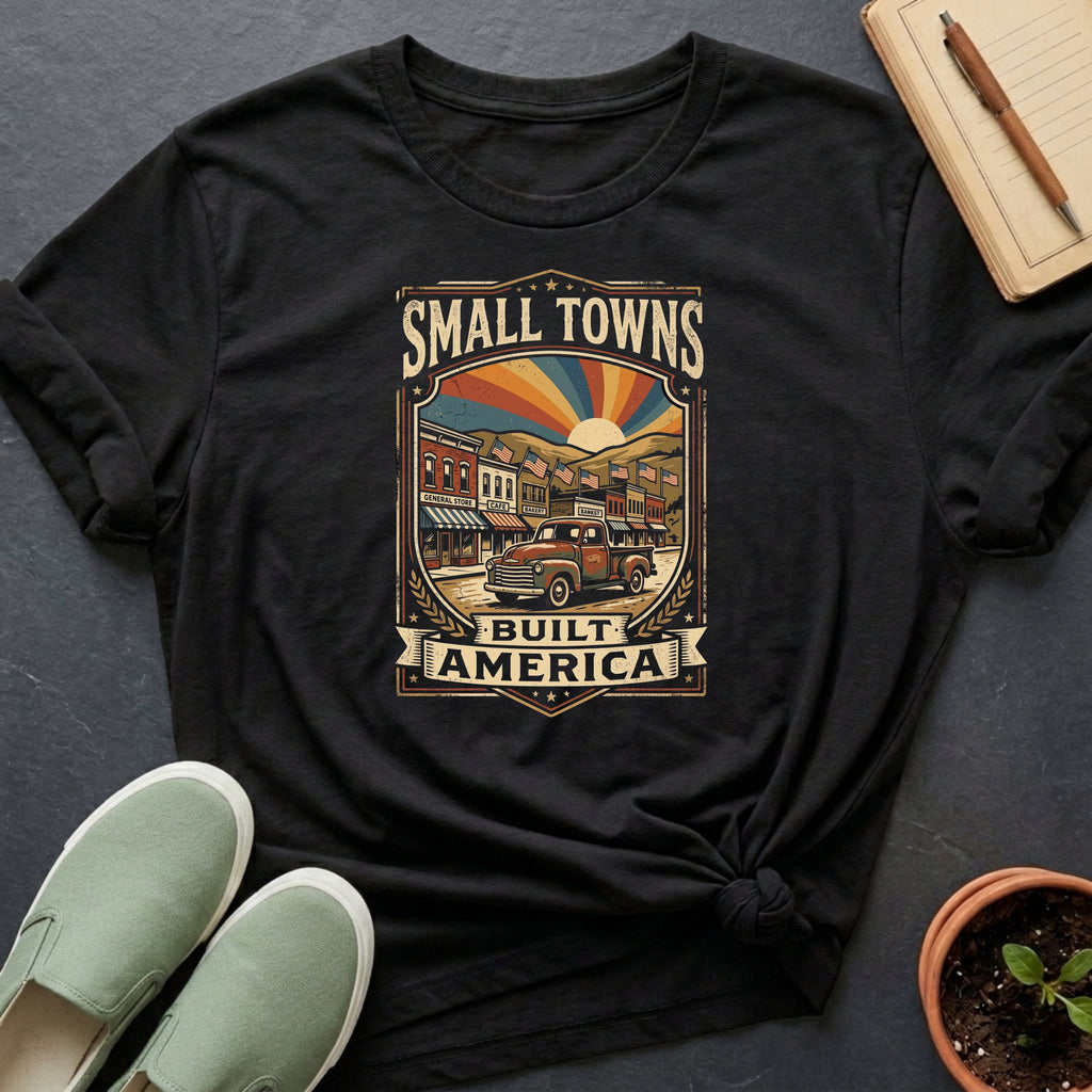 Small Towns Built America Organic T-Shirt