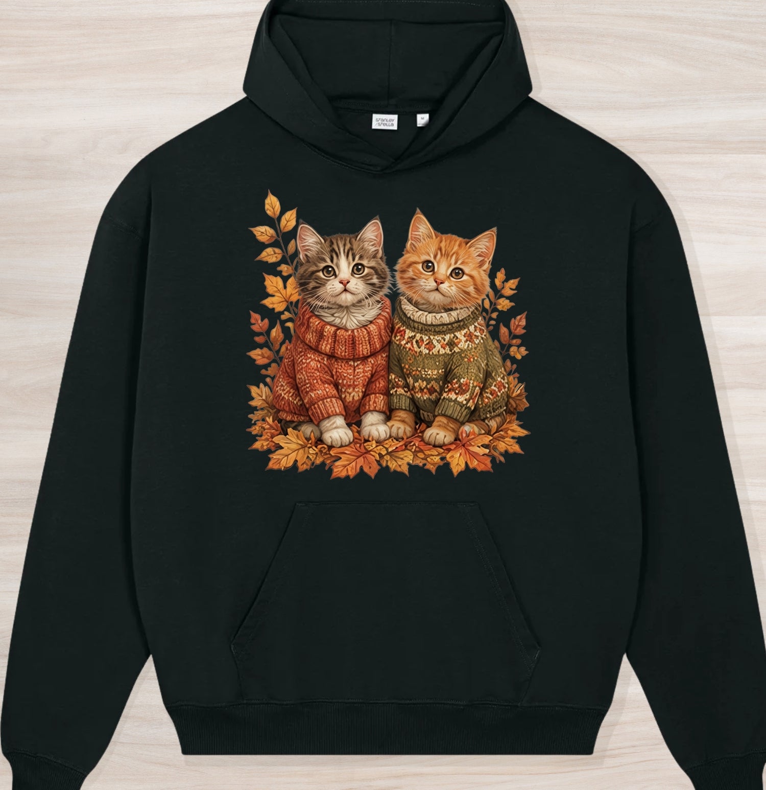 Fall Cozy Kittens Organic Oversized Hoodie